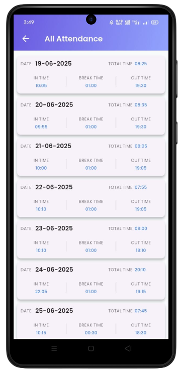 Mark Me App Screen 1