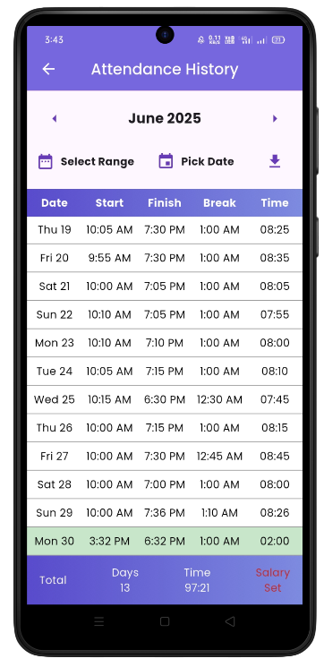 Mark Me App Screen 2
